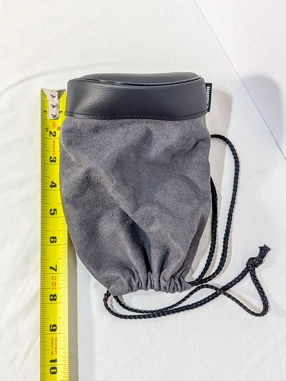 Canon LP1222 Soft Lens Case Pouch - Gray Suede & Leather Base